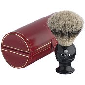 Kent BLK4 Silver Tip Badger Shaving Brush (Black)