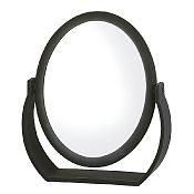 Shaving Mirror Black Soft Feel 19 x 16cm x 7 Magnification