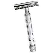 Parker Model 89R Three Piece Safety Razor with Nickel Plated Finish