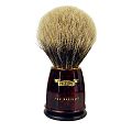 Plisson Burled Walnut Handle European White Badger Brush