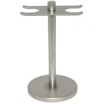 Dovo of Solingen Brushed Steel Razor and Brush Stand
