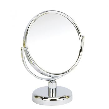 Gold Pedestal Shaving Mirror 15cm x 3 Magnification