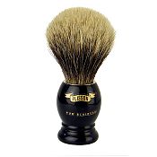 Plisson Black Handle Grey European Badger Shaving Brush