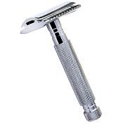 Parker Model 97R Three Piece Safety Razor with Chrome Plated Finish