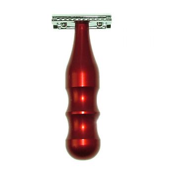 Merkur Ergonomic Satin Red Handle Safety Razor