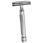 Parker Model 91R Three Piece Safety Razor with Nickel Plated Finish