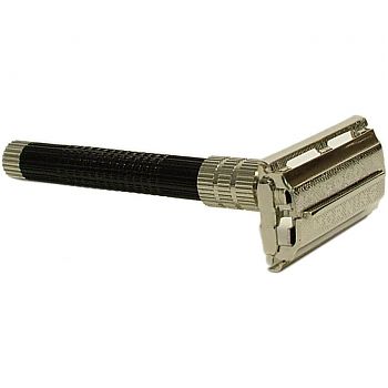 Parker Model 510 Metal Safety Razor with Chrome and Black Finish