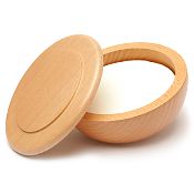 Beechwood Shaving Bowl with Lavender Soap