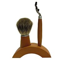 Designer Wooden Mach 3 Shaving Set