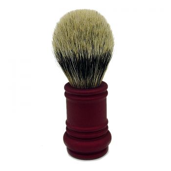 Merkur Silver Tip Shaving Brush (Matt Red)