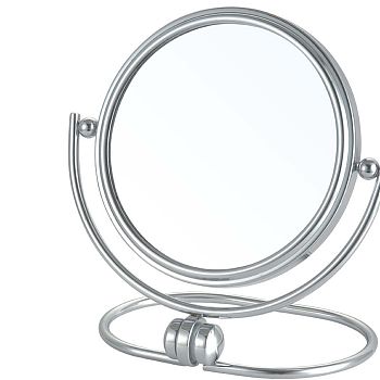 Low Profile Dual Sided Mirror 14cm x 18cm - 5 x Magnification and True Image (Chrome)