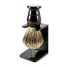 Edwin Jagger Best Badger Brush Medium with Drip Stand (Ebony)
