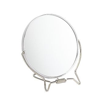 Shaving Mirror Silver 11.5cm x 5 Magnification