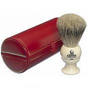 Kent BK2 Pure Grey Badger Shaving Brush (White)