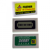 10 Feather & 10 Derby Extra & 10 Israeli Made Double Edged Razor Blades