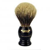 Plisson Black Handle Grey European Badger Shaving Brush