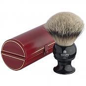 Kent BLK12 Silver Tip Badger Shaving Brush (Black)