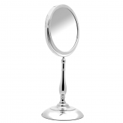 Chrome Pedestal Shaving Mirror 19cm x 5 Magnification