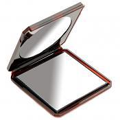Folding Travel Mirror Tortoiseshell 10 x 9cm - True Image and 2 x Magnification