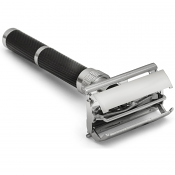 Parker Model 96 "Daytona" Metal Safety Razor with Black and Chrome Finish