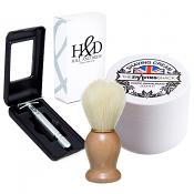 Hill and Drew HDRC42 Three Piece Razor, Sandalwood Shaving Cream and FREE Vegan Synthetic Brush Hill and Drew HDRC42 Three Piece Razor, Sandalwood Shaving Cream and FREE Vegan Synthetic Brush