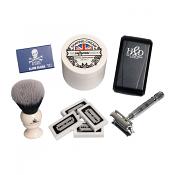 Hill and Drew Butterfly Double Edge Safety Razor Starter Kit (Synthetic Brush)