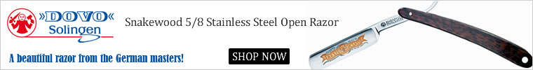 Dovo Snakewood 5/8 Stainless Steel Open Razor